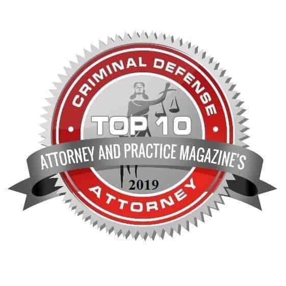 Top 10 criminal attorney badge